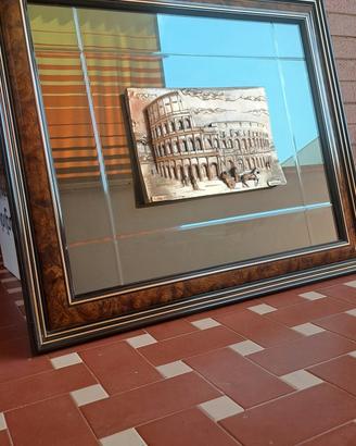 quadro in argento e radica