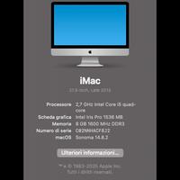 Apple iMac Intel 21,5 late 2013 difetto estetico