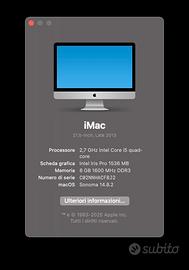 Apple iMac Intel 21,5 late 2013 difetto estetico