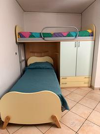 Letto a castello CON SCALETTA e televisione samsun
