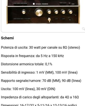 amplificatore National Panasonic  su 50 A