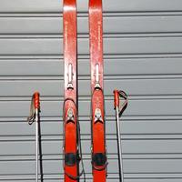 sci in legno vintage 