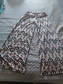Pantaloni a palazzo donna stampa geometrica tg.U.