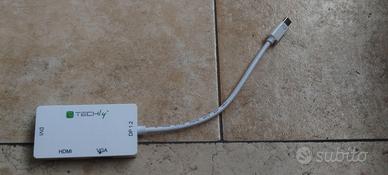 Techly Adattatore 3 in 1 Mini DisplayPort 1.2