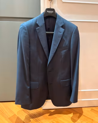 Giacca Boggi blu Principe di Galles 46 lana 120’s