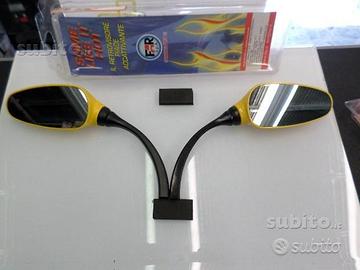 Coppia specchietti retrovisori universali gialli
