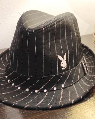 Cappello Fedora Playboy Y2K nuovo con etichetta 