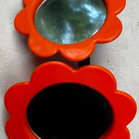 Doppio specchio a fiore vintage anni 60 70