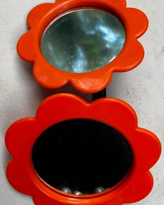 Doppio specchio a fiore vintage anni 60 70