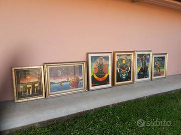 Set di 6 quadri Renato Minozzi  anno 80