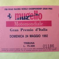 Biglietto Motomondiale Mugello 1992