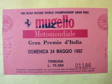 Biglietto Motomondiale Mugello 1992