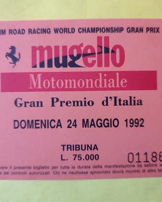 Biglietto Motomondiale Mugello 1992