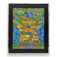 QUADRO BALINESE - RACCOLTA DEL RISO E VITA RURALE