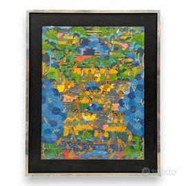 QUADRO BALINESE - RACCOLTA DEL RISO E VITA RURALE