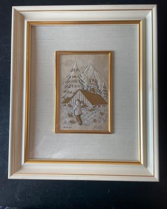 Quadro design su placca argento