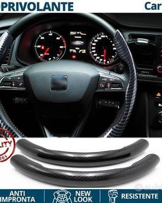 COPRIVOLANTE per SEAT Effetto FIBRA CARBONIO Nero