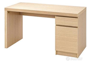 Scrivania Ikea Malm colore rovere