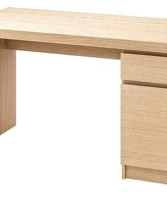 Scrivania Ikea Malm colore rovere