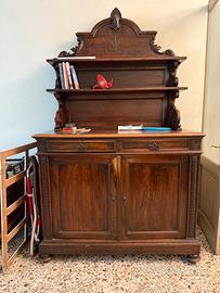 Credenza in legno con alzata