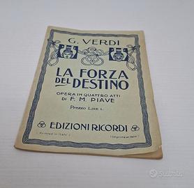 LA FORZA DEL DESTINO  LIBRETTO D'OPERA D'EPOCA