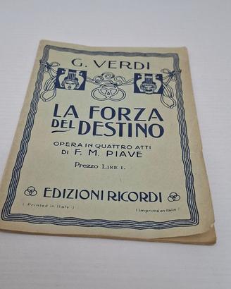 LA FORZA DEL DESTINO  LIBRETTO D'OPERA D'EPOCA