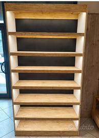 Arredamento  mobili scaffali in legno con led