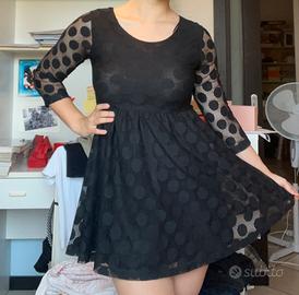 Vestito nero a pois H&M