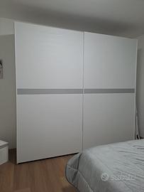 Armadio scorrevole bianco noce