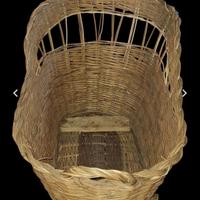 Antica culla a dondolo ,vimini ,primi '900,lettino