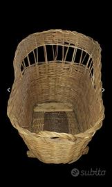 Antica culla a dondolo ,vimini ,primi '900,lettino