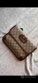 Tracolla/marsupio gucci marrone con tigre
