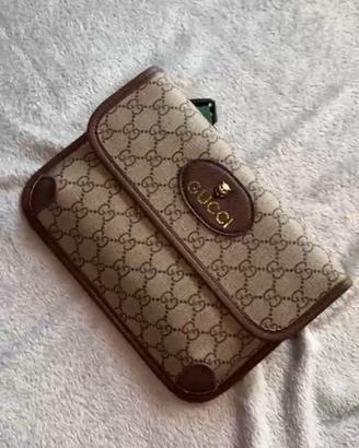 Tracolla/marsupio gucci marrone con tigre