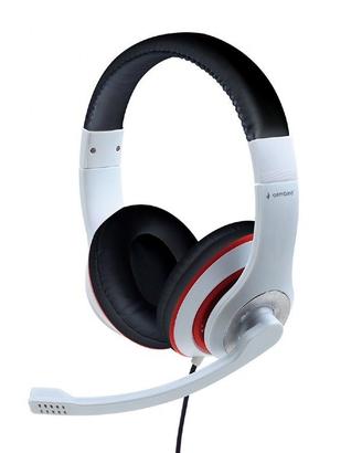 Cuffia Gembird con microfono MHS-03-WTRDBK