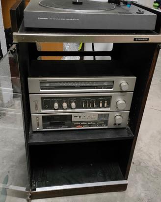 impianto stereo Pioneer anni 80.