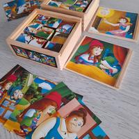 Puzzle cubi legno