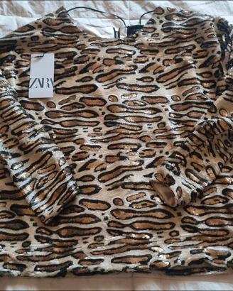 maglia paillettes Zara