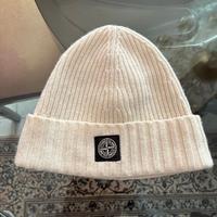 Cappello Stone Island bianco in lana