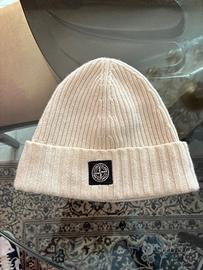 Cappello Stone Island bianco in lana