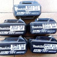 lotto 5 batterie 18V@5000mAh ( celle ok - bms ko )