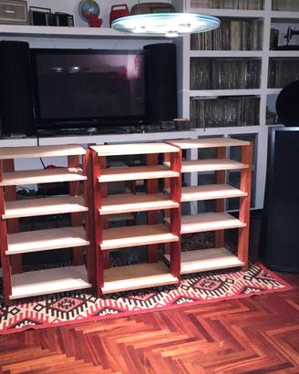 Mobile hi-fi e audiovideo 5 ripiani legno padouk