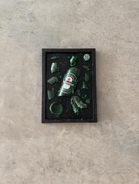 Quadro 3D Artigianale "Heineken Shattered"