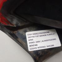 Fanale posteriore Fiat Grande Punto 2008 a 2010 DX