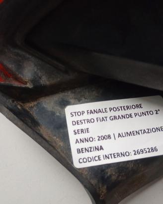 Fanale posteriore Fiat Grande Punto 2008 a 2010 DX
