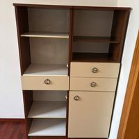 Coppia mobili libreria con cassetti e anta