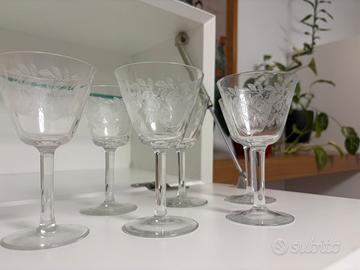 Set coppe da Sherry - Vetro Intagliato