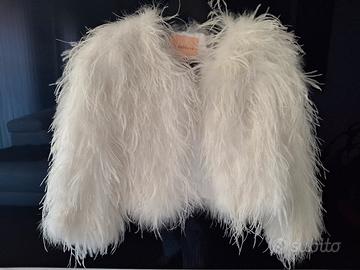 Pelliccia in piume di struzzo