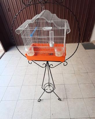 GABBIA CANARINO+SUPPORTO
