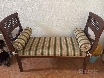 divanetto a panchetta stile impero vintage