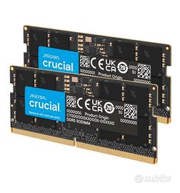 RAM DDR5 32GB (2x16GB) Crucial 5600MHz per laptop